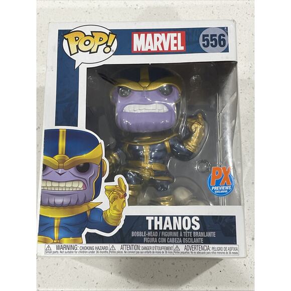 Funko Pop! Heroes - Thanos Bobble Head 6 Inches (Metallic Finish) Figure - Picture 1 of 6